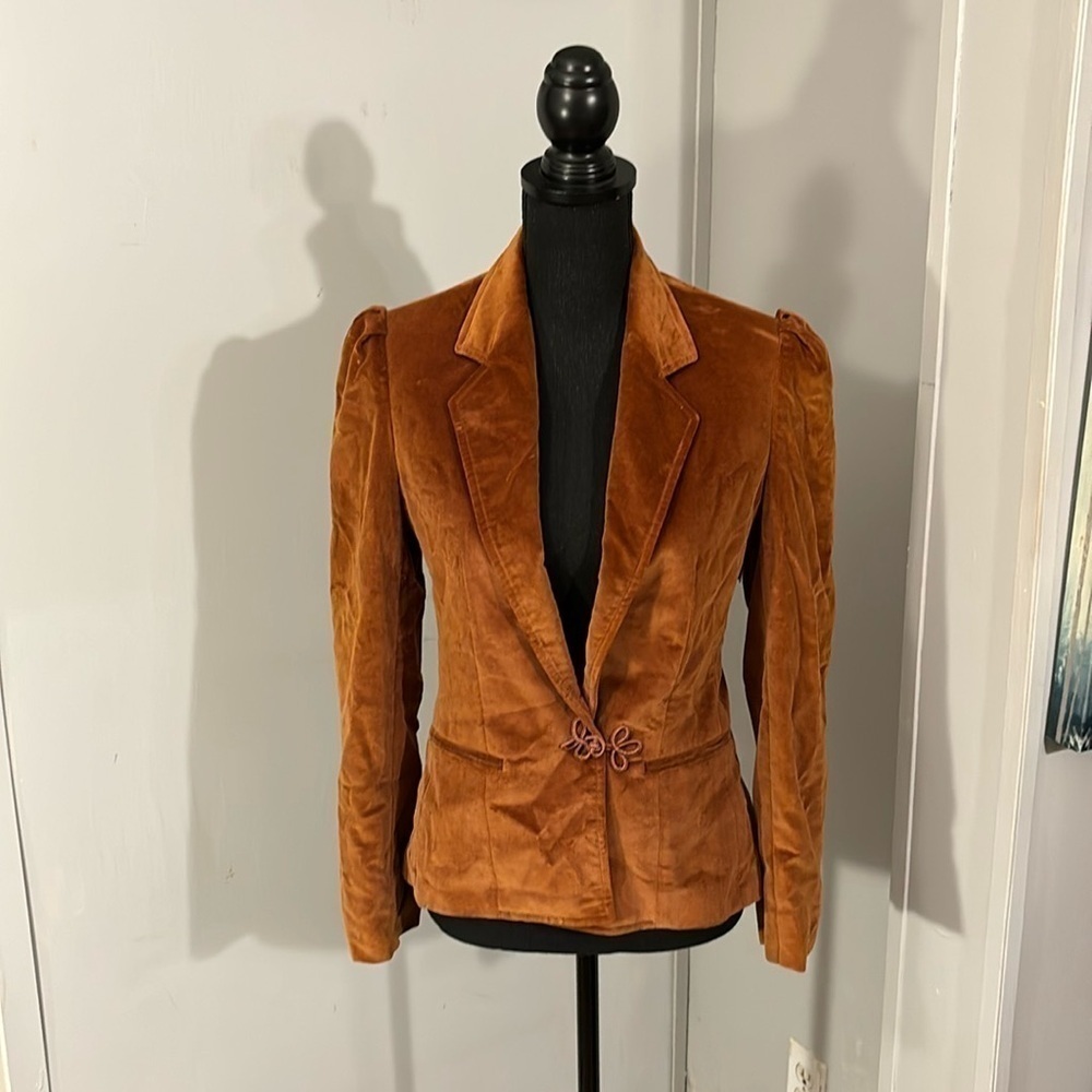 Givenchy Velvet Blazer in Rich Brown